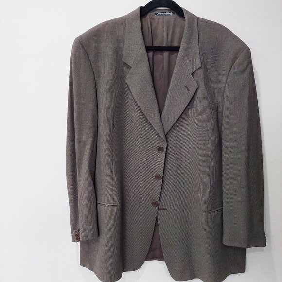 Giorgio Armani Le Collezioni Blazer Mens 3-Button Blazer 100% Wool, 48L - Picture 1 of 13